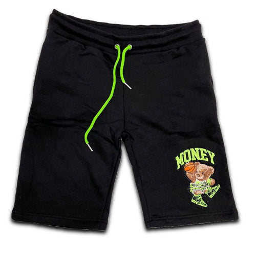 Retro Label Money Bear Shorts (Retro 6 Electric Green)