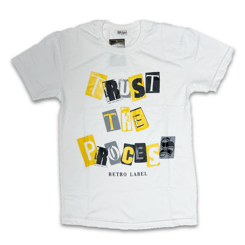 Retro Label Trust the Process Shirt (Retro 4 YELLOW THUNDER)