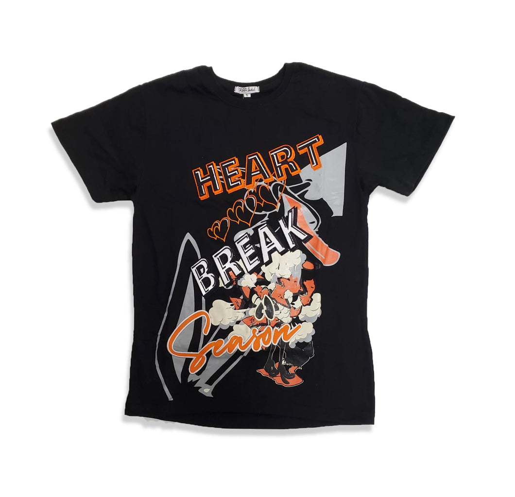 Retro Label Heart Break Season Shirt (Retro 5 Orange Blaze)