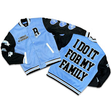 Load image into Gallery viewer, RETRO LABEL FAMILY VARSITY JACKET (RETRO 5 UNC UNIVERSITY BLUE)