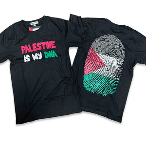 FREE PALESTINE PALESTINE IS MY DNA SHIRT (BLACK)