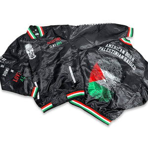 FREE PALESTINE WOMEN PALESTINE IS MY DNA JACKET (BLACK)