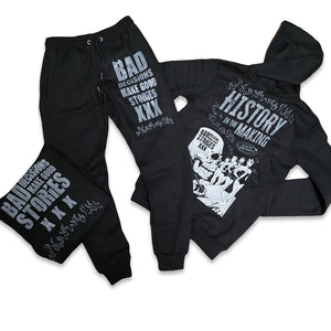 RETRO LABEL BAD DECISIONS HOODIE & JOGGER SET (RETRO 12 BARON)