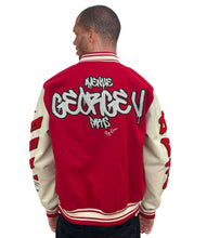 Load image into Gallery viewer, George V Paris Varsity Jacket (RED/WHITE)