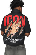 Load image into Gallery viewer, ICON BLACK CROP SHIRT