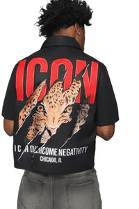 ICON BLACK CROP SHIRT
