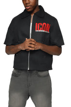 Load image into Gallery viewer, ICON BLACK CROP SHIRT