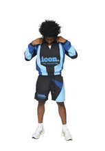 Load image into Gallery viewer, ICON Drip Suit Black &amp; Blue