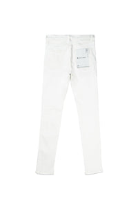 Purple Brand Jacquard Monogram Jeans (WHITE)