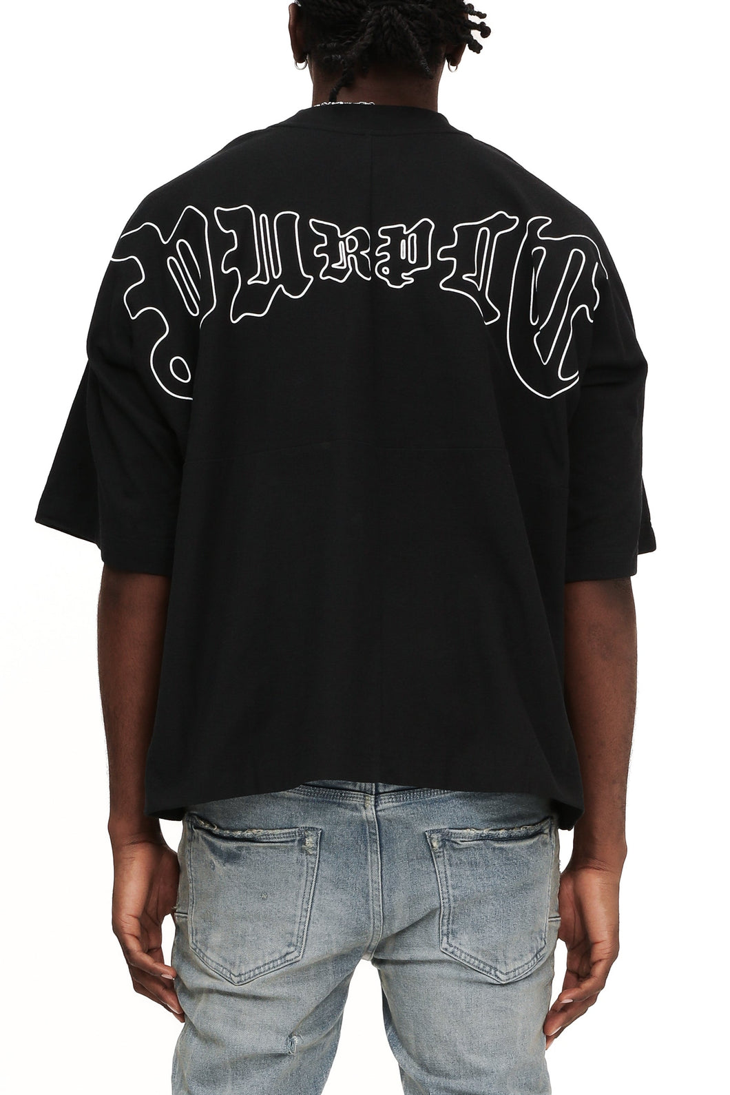 Purple Brand Jersey Oversized Ss Top (Black)