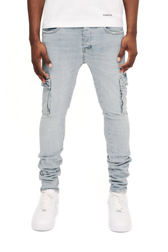 Purple Brand Skinny Cargo Blue Stone (LT INDIGO)