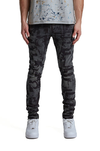 Purple Brand Skinny Grunge Print