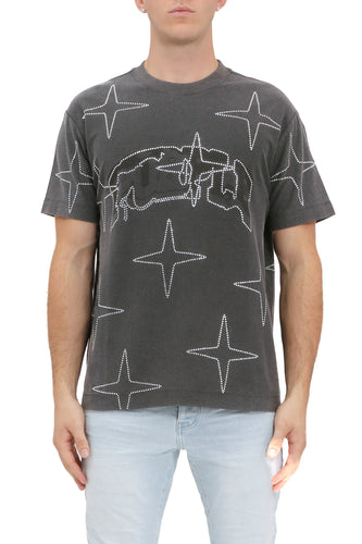Purple Brand Textured Jersey Ss Tee (BLACK)