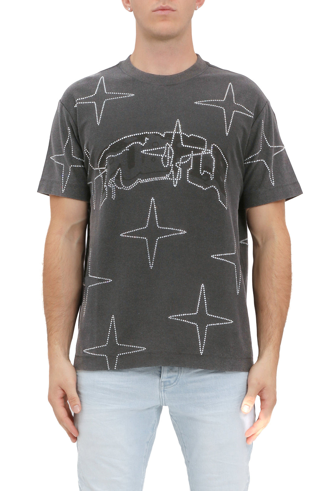 Purple Brand Textured Jersey Ss Tee (BLACK)