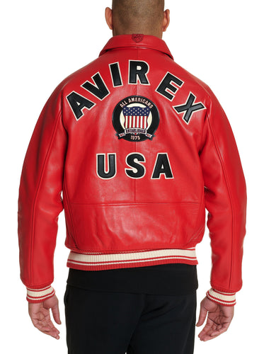Avirex icon jacket (salvage red)