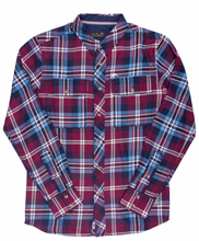 Load image into Gallery viewer, A Tiziano Rex | Men&#39;s Yarn Dyed Plaid Button Down (Indigo)