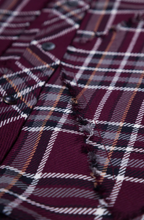 Load image into Gallery viewer, A Tiziano Cyrus | Men&#39;s Woven Plaid Shirt (Burgundy)