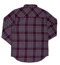 Load image into Gallery viewer, A Tiziano Cyrus | Men&#39;s Woven Plaid Shirt (Burgundy)